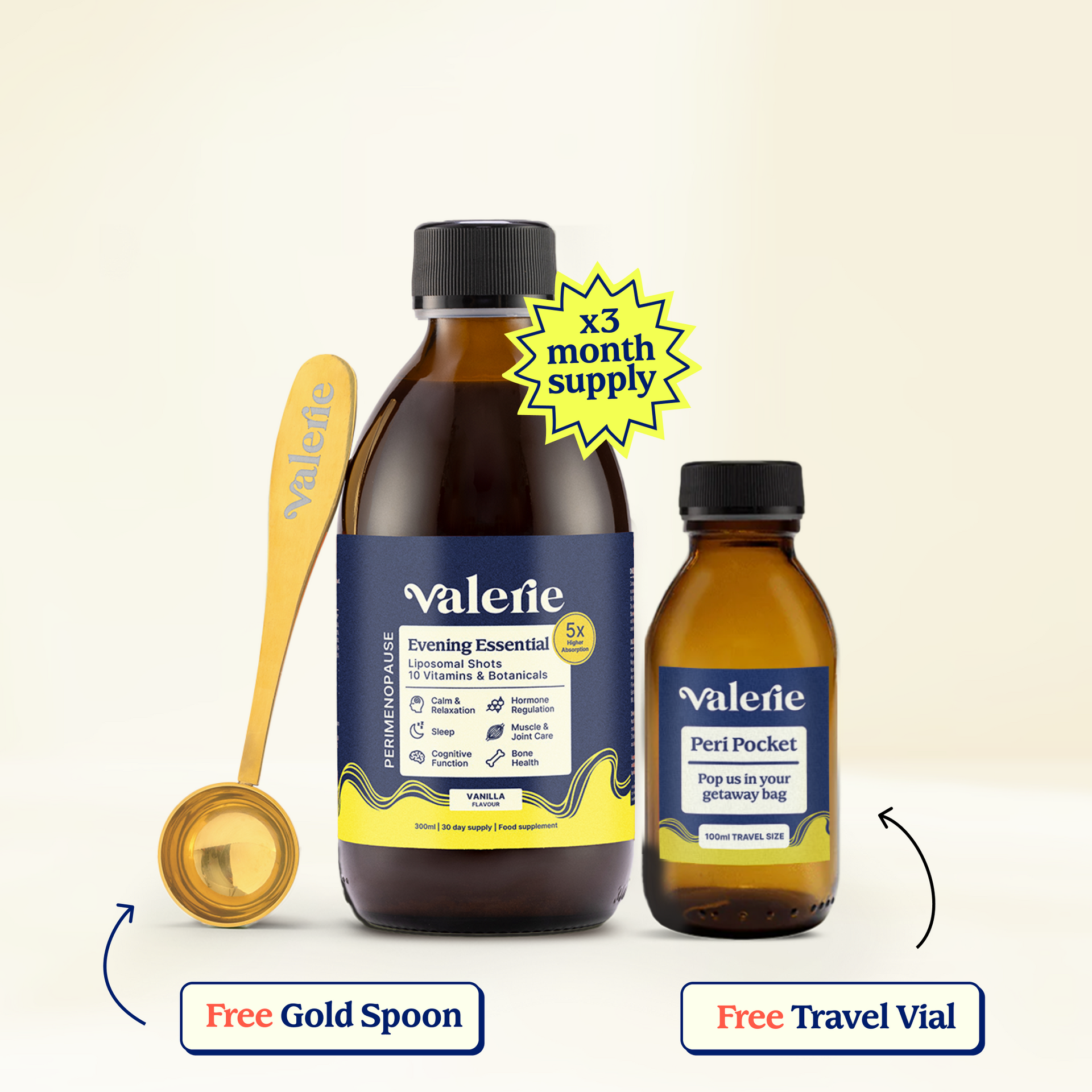 Evening Essential Vitamin & Botanical Shots - 3 bottles + Free Gifts